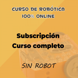 Suscripción al curso online de robótica educativa SIN ROBOT