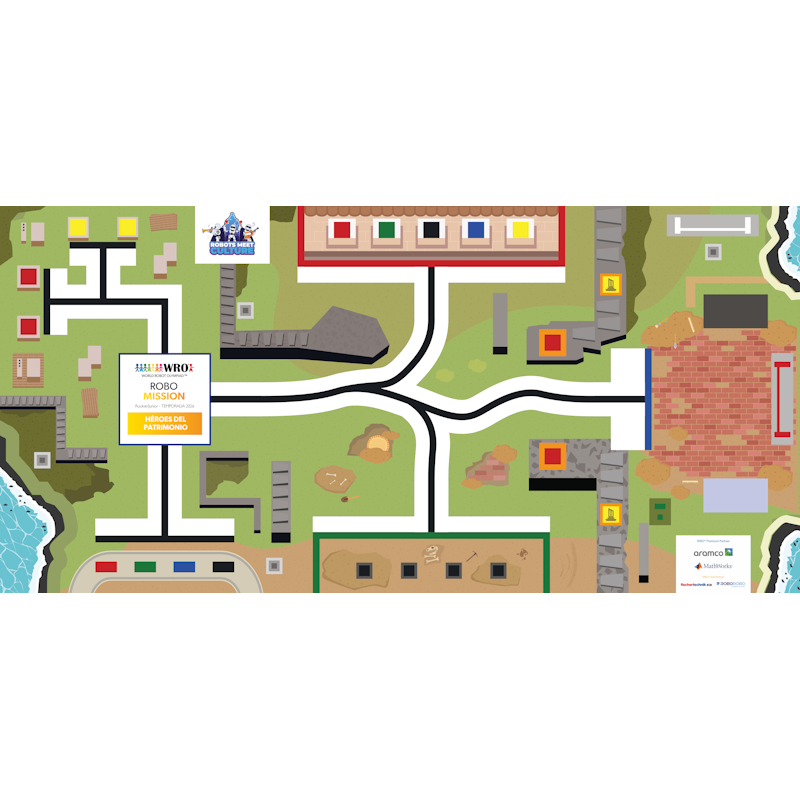 Tapete WRO Rookie-Junior 2026 - Héroes del Patrimonio